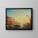 Sonnenaufgang vor der Piazzetta und dem Dogenpalast, Venedig - Félix Ziem — gerahmtes Bild an der Wand