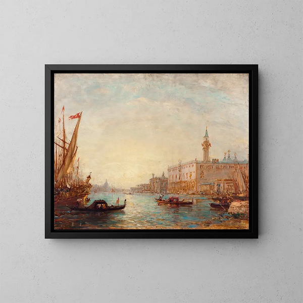 Venedig, der Dogenpalast - Félix Ziem — gerahmtes Bild an der Wand