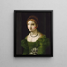 Portrait einer jungen Frau - Florentin XVI. Jahrhundert — gerahmtes Bild an der Wand