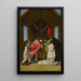 Die letzte Kommunion des heiligen Hieronymus - Schule von Botticelli — gerahmtes Bild an der Wand