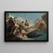 Horatius Coclès blessé schwimmend im Tiber - Schule von Giovanni Battista Tiepolo — gerahmtes Bild an der Wand