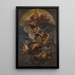 Jupiter, der Blitze auf die Laster schleudert - Schule von Paolo Veronese — gerahmtes Bild an der Wand