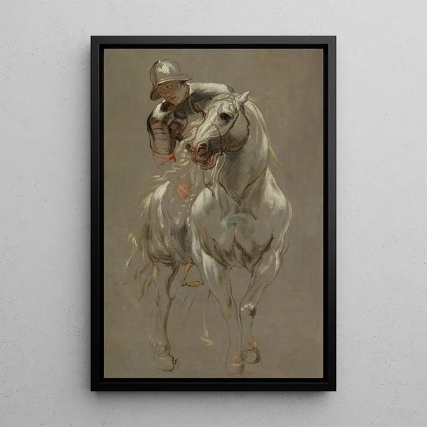 Follower of Anthony van Dyck - A Soldier In Armour On Horseback.webp
