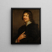 Portrait d'Adriaen Hanneman - École d'Antoine van Dyck — gerahmtes Bild an der Wand