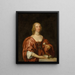 Portrait von Anna Sophia, Gräfin von Carnarvon - Schule von Antoine van Dyck — gerahmtes Bild an der Wand
