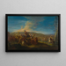 Eine Schlachtszene - Schule von Giuseppe Zais — gerahmtes Bild an der Wand