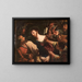 La Trahison du Christ - Schule von Guercino — gerahmtes Bild an der Wand