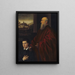 Andrea Renier und sein Sohn Daniele - Schule von Jacopo Tintoretto — gerahmtes Bild an der Wand