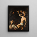 Der Martyrium des heiligen Laurentius - Schule von Jusepe de Ribera — gerahmtes Bild an der Wand
