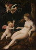 Venus mit einem Cupido - Schule von Lucas van Leyden — Ansicht des Kunstwerks