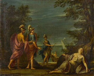 Armide verlassen von Rinaldo - Schule von Marcantonio Franceschini — Ansicht des Kunstwerks