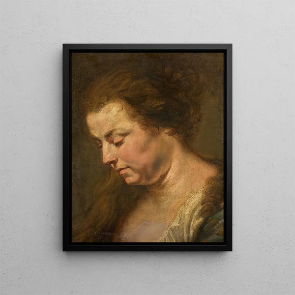 Follower of Peter Paul Rubens - Study for a womans head.webp