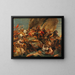 Die Schlacht der Amazonen - Schule von Peter Paul Rubens — gerahmtes Bild an der Wand