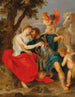 Venus entwaffnet Mars - Schule von Peter Paul Rubens — Ansicht des Kunstwerks