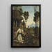Saint Jérôme dans le désert - Schule von Pietro Perugino — gerahmtes Bild an der Wand