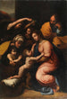 Die Heilige Familie mit der heiligen Elisabeth, dem Kind Johannes und zwei Engeln - Schule von Raphael — Ansicht des Kunstwerks