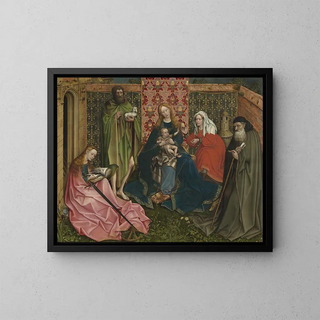 Follower of Robert Campin - Madonna and Child with Saints in the Enclosed Garden.webp
