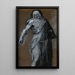 Studie eines gewandeten Mannes - Schule von Fontainebleau — gerahmtes Bild an der Wand