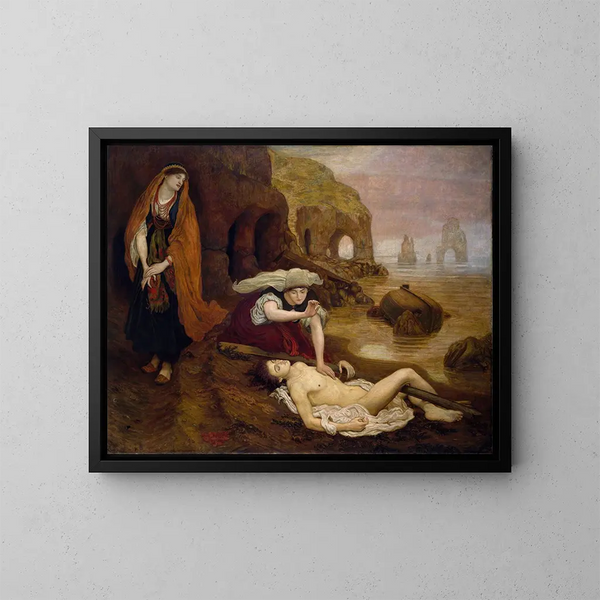 Die Entdeckung des Don Juan von Haïdée - Ford Madox Brown — gerahmtes Bild an der Wand