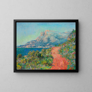The red road near Menton - Claude Monet | Art print Wall decoration painting poster copy