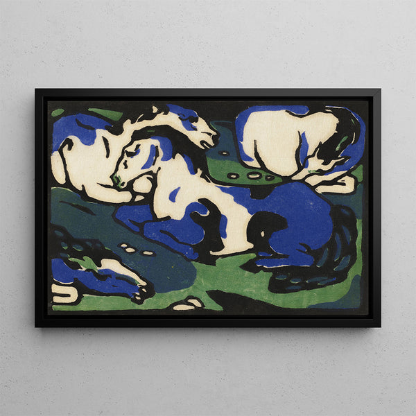 Gemälde Pferde in Ruhe - Franz Marc | Kunstdruck