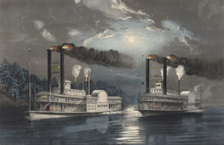 Frances Flora Bond Palmer - A Midnight Race on the Mississippi.webp