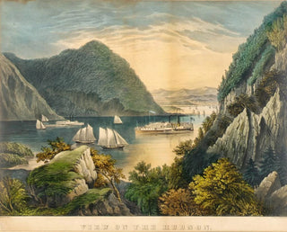Ansicht des Hudson - Frances Flora Bond Palmer — Ansicht des Kunstwerks