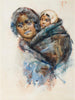 Frau und Kind Maoris - Frances Hodgkins — Ansicht des Kunstwerks