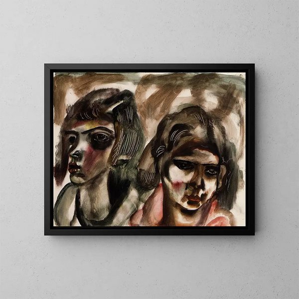 Zwei Köpfe - Frances Hodgkins — gerahmtes Bild an der Wand