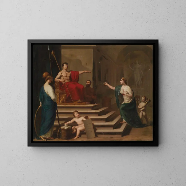 Allegorie Napoleons als Befreier Italiens - Francesco Alberi — gerahmtes Bild an der Wand