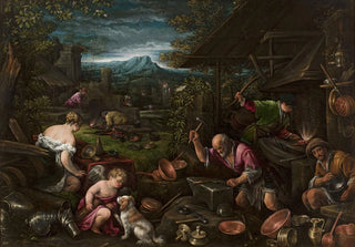 Francesco Bassano the Elder - Forge of Vulcan.webp