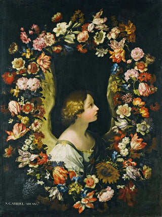 Francesco Caldei - A Flower Garland Surrounding The Angel Gabriel.webp