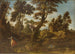 Landschaft mit dem Engel, der bei Agar erscheint und sie zur Quelle führt - Francesco Cozza — Ansicht des Kunstwerks