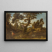 Landschaft mit dem Engel, der bei Agar erscheint und sie zur Quelle führt - Francesco Cozza — gerahmtes Bild an der Wand