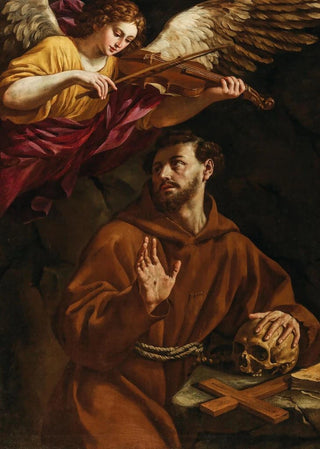 Francesco Cozza - Saint Francis being comforted by an Angel.webp