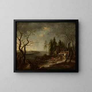 Winterlandschaft - Francesco Foschi — gerahmtes Bild an der Wand