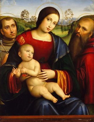 Francesco Francia - Madonna and Child with Saints Francis and Jerome.webp