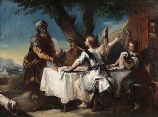 Abraham empfängt die drei Engel - Francesco Guardi — Ansicht des Kunstwerks