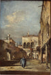 Künstlerischer Kunstdruck Fantasiearchitektur mit einem Hof - Francesco Guardi — Ansicht des Kunstwerks