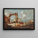 Caprice mit einer Ruinenbogen und einer Villa im Hintergrund - Francesco Guardi — gerahmtes Bild an der Wand