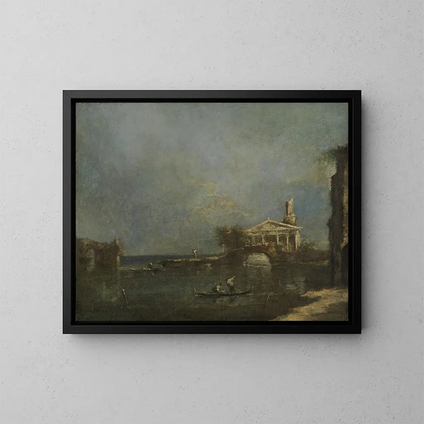 Lagune bei Venedig - Francesco Guardi — gerahmtes Bild an der Wand