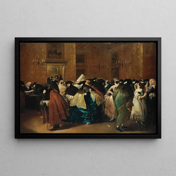 Francesco Guardi - The Ridotto In Venice With Masked Figures Conversing.webp