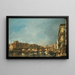 Venedig Ansicht der Rialto-Brücke nach Norden von der Fondamenta del Carbon - Francesco Guardi — gerahmtes Bild an der Wand