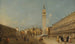 Venedig Piazza San Marco mit Basilika und Campanile - Francesco Guardi — Ansicht des Kunstwerks