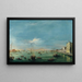 Ansicht des Kanals der Giudecca und der Zattere - Francesco Guardi — gerahmtes Bild an der Wand