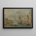 Vue du pont du Rialto Venise - Francesco Guardi — gerahmtes Bild an der Wand