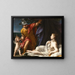 Venus und Mars mit Cupido - Francesco Mancini — gerahmtes Bild an der Wand