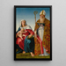 Jungfrau mit Kind mit einem Bischof Saint - Francesco Marmitta — gerahmtes Bild an der Wand