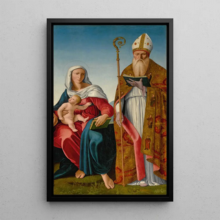 Francesco Marmitta - Madonna and Child with a Bishop Saint.webp