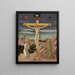 La Crucifixion avec saint Jérôme et saint François - Francesco Pesellino — gerahmtes Bild an der Wand